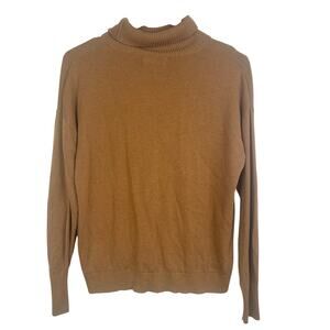 Nordstroms Womens Sweater Sz S Base Layer Wool Brown Capsule Classic Turtle Boho